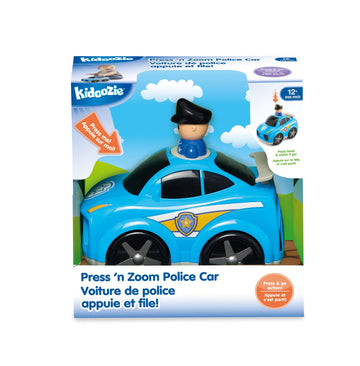 Kidoozie Press ‘n Zoom Police Car - Developmental Activity Toy for Toddlers Ages 12 Months and Older - Great for Fine Motor Skills and Visual