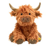 SOLPOBEI Music Highland Cow Stuffed Animal with Sound, Farm Cow Toy with ''Moo''Sound, Soft Farm Animal Cattle Plushie Doll Festival Presents