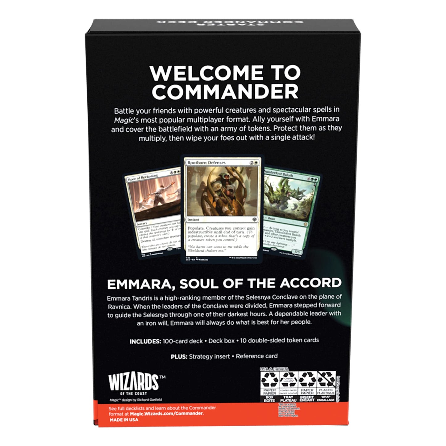 Magic: The Gathering Starter Commander Deck - Token Triumph (Green-White) | Ready-to-Play Deck for Beginners and Fans | Ages 13+ | Collectible Card