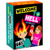 the black box Welcome to Hell - A Bold Couples Card Game for Daring Date Nights, Drinking Games, Deep Conversations & Crazy Challenges - A Unique Gift