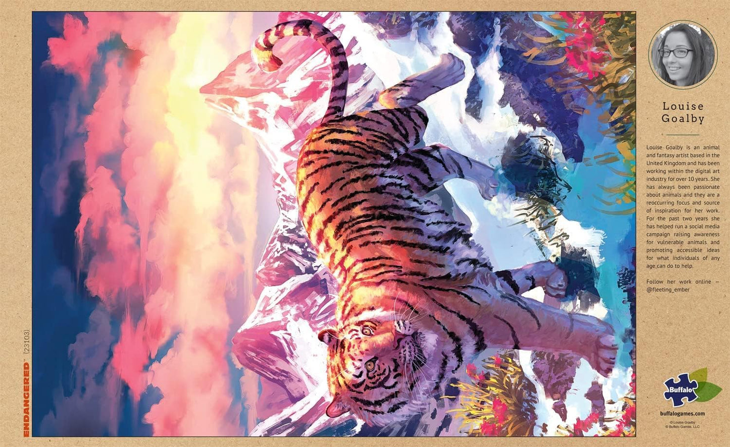 Buffalo Games - Louise Goalby - Endangered - Large Piece Jigsaw Puzzle for Adults 14 and up - Challenging Puzzle Perfect for Game Nights - Finished