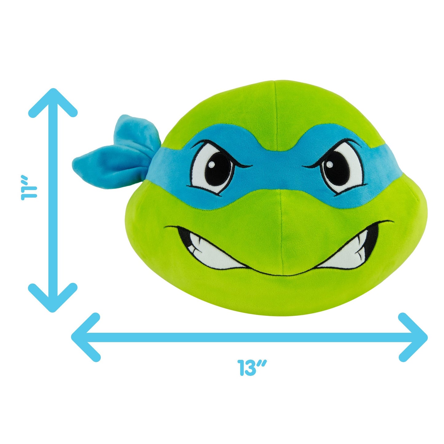 Club Mocchi Mocchi- Teenage Mutant Ninja Turtles Plush - Leonardo Head Plushie - Squishy TMNT Toys - Plush Collectible TMNT Figures - Soft Plush Toys