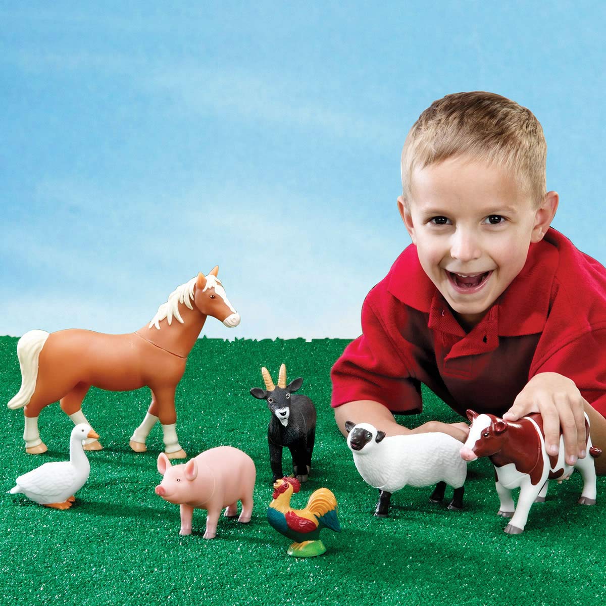 Learning Resources Jumbo Animals Including Pets, Jungle Animals, Farm Animals and Ocean Animals - 24 Pieces