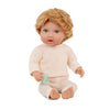 LullaBaby - 14-inch Realistic Baby Doll - Wavy Light-Blonde Hair, Blue Eyes & Soft Body - Pink Sweater Outfit & Pacifier, Pretend Play, Toys for Kids