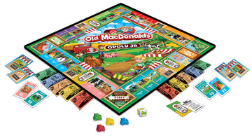 MasterPieces Kids & Family Board Games - Old MacDonald's Farm Opoly Jr. - Officially Licensed Board Games for Kids, & Family