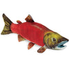 Real Planet Fishing Stuffed Animal - Sockeye Salmon Trout Bass Plush Stuffed Toy for Kids, Fishing Gifts for Men, Plush Freshwater Fish Toys (Salmon