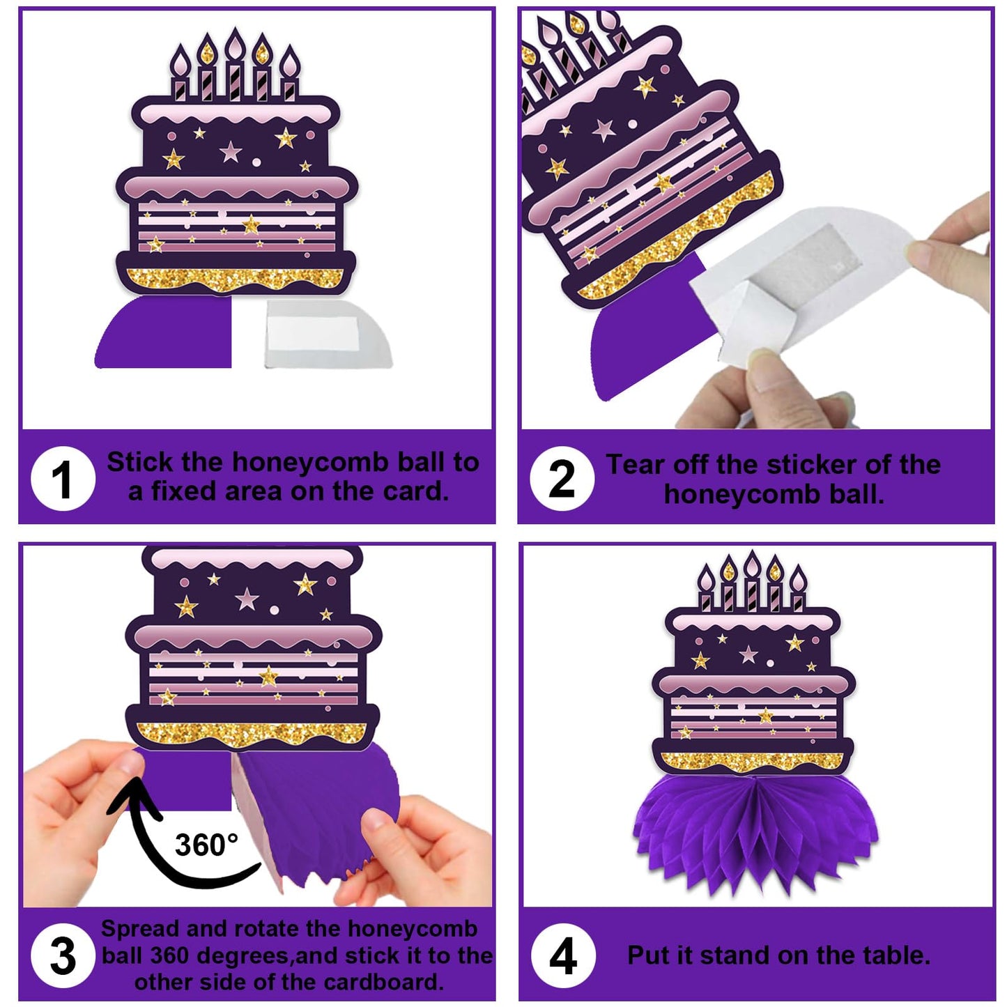 Happy 31st Birthday Honeycomb Centerpieces 31st Birthday Decor Purple Golden Table Toppers Cheers to 31 Years Table Decorations for Woman Man