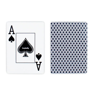 Single Blue Deck, Wide Size, Jumbo-Index, Plastic-Coated Playing Cards by Brybelly