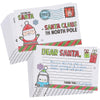 Fun Express Color Your Own Letter To Santa Postcards - Set of 24 - Christmas Crafts for Kids