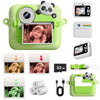 Kids Camera Instant Print with Color Printing Paper and Protective Case 32GB Card, Front Rear Dual Selfie Kids Camera with 1080P Videos, Christmas