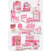 35 Pcs Dollhouse Furniture Accessories Set Mini House Furniture Small Dollhouse Miniature Furniture Play House Accessories 1:12 Tiny Kitchen Bedroom