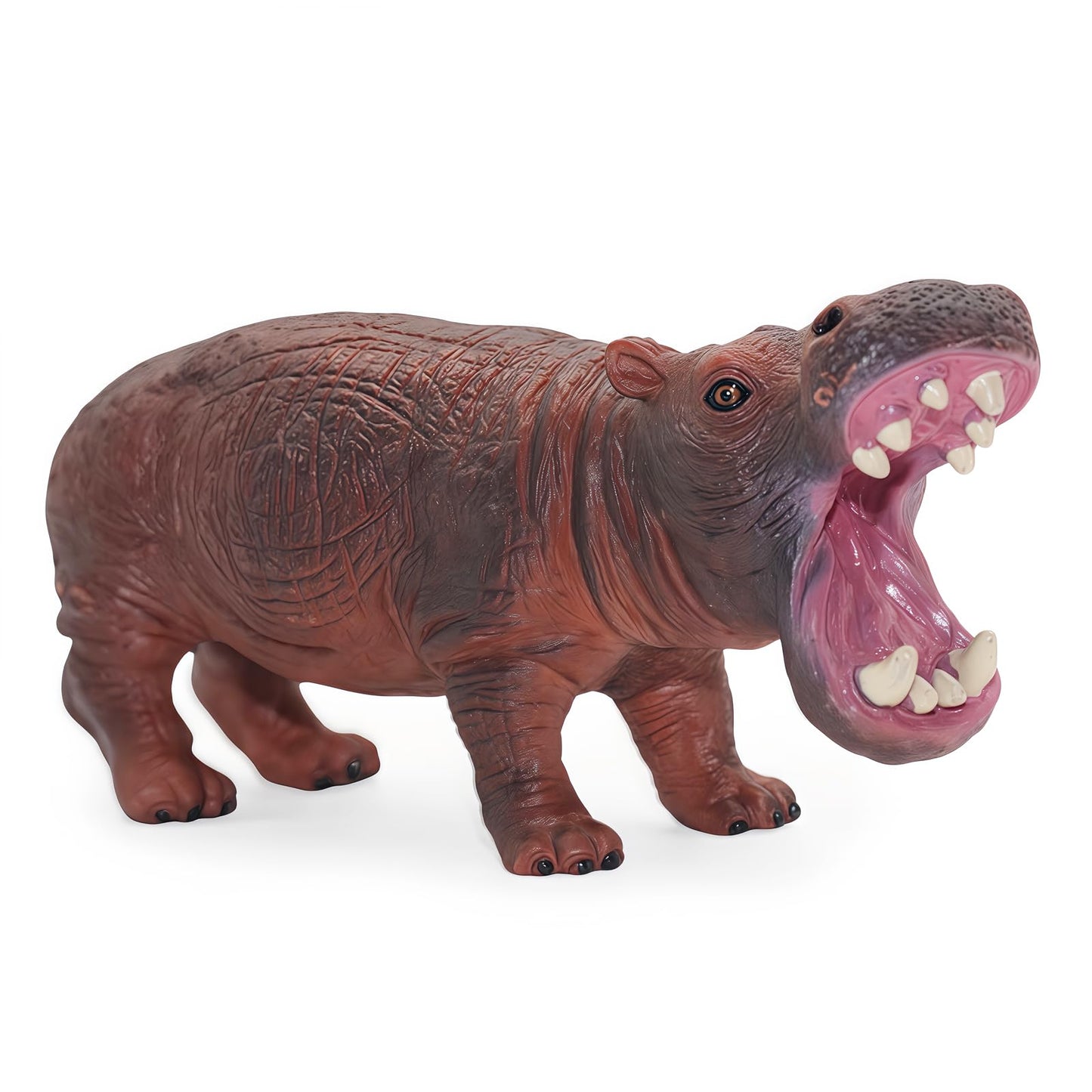Gemini&Genius Safari Animal Toys, Hippo Figurine Toy, Wildlife World Action Figures, Great Gifts, Collection, Cake Topper, Storytelling Props and Room