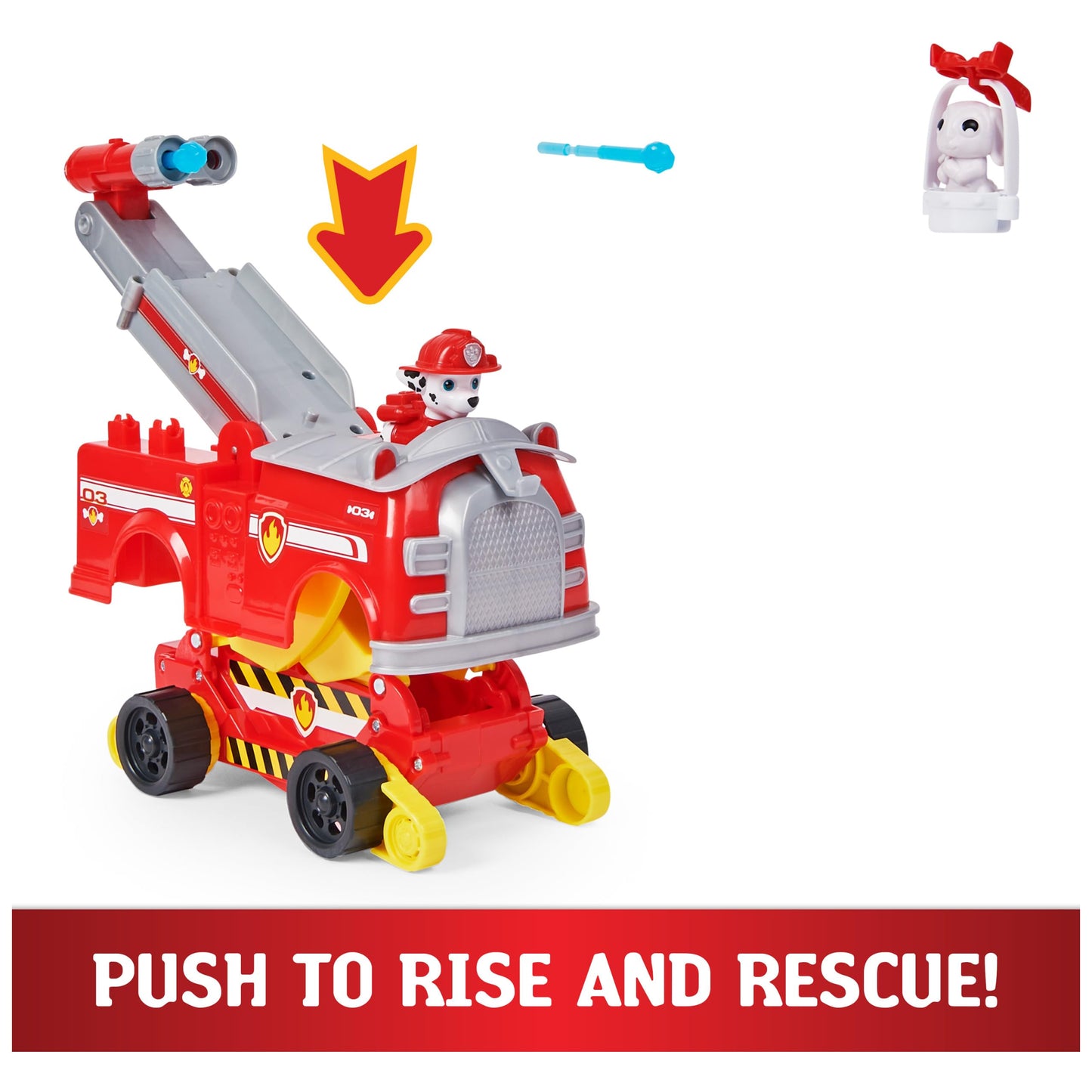 Paw Patrol, Marshall Rise and Rescue Transforming Toy Car with Action Figures and Accessories, Kids Toys for Ages 3 and up