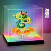 Shenron Clear Acrylic Display Case, LED Display Box Cases for Dragon Shenlong Statue, Dragon Balls & Figure with Holder Stand, Dustproof Protective