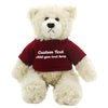 Made By Aliens Personalized 12 Inch Cream Brandon Teddy Bear - Stuffed Animal Personalized Teddy Bears - Custom Teddy Bear Great Present for Valentine