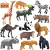 RUSON 12 Pcs Realistic Jungle Animal Figurines, Safari Animals Figures Toys Cake Topper Plastic African Wild Zoo Animals Playset Party Supplies