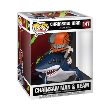 Funko Pop! Rides Deluxe: Chainsaw Man Reze - Chainsaw Man and Beam - Collectable Vinyl Figure - Gift Idea - Official Merchandise - Toys for Kids &