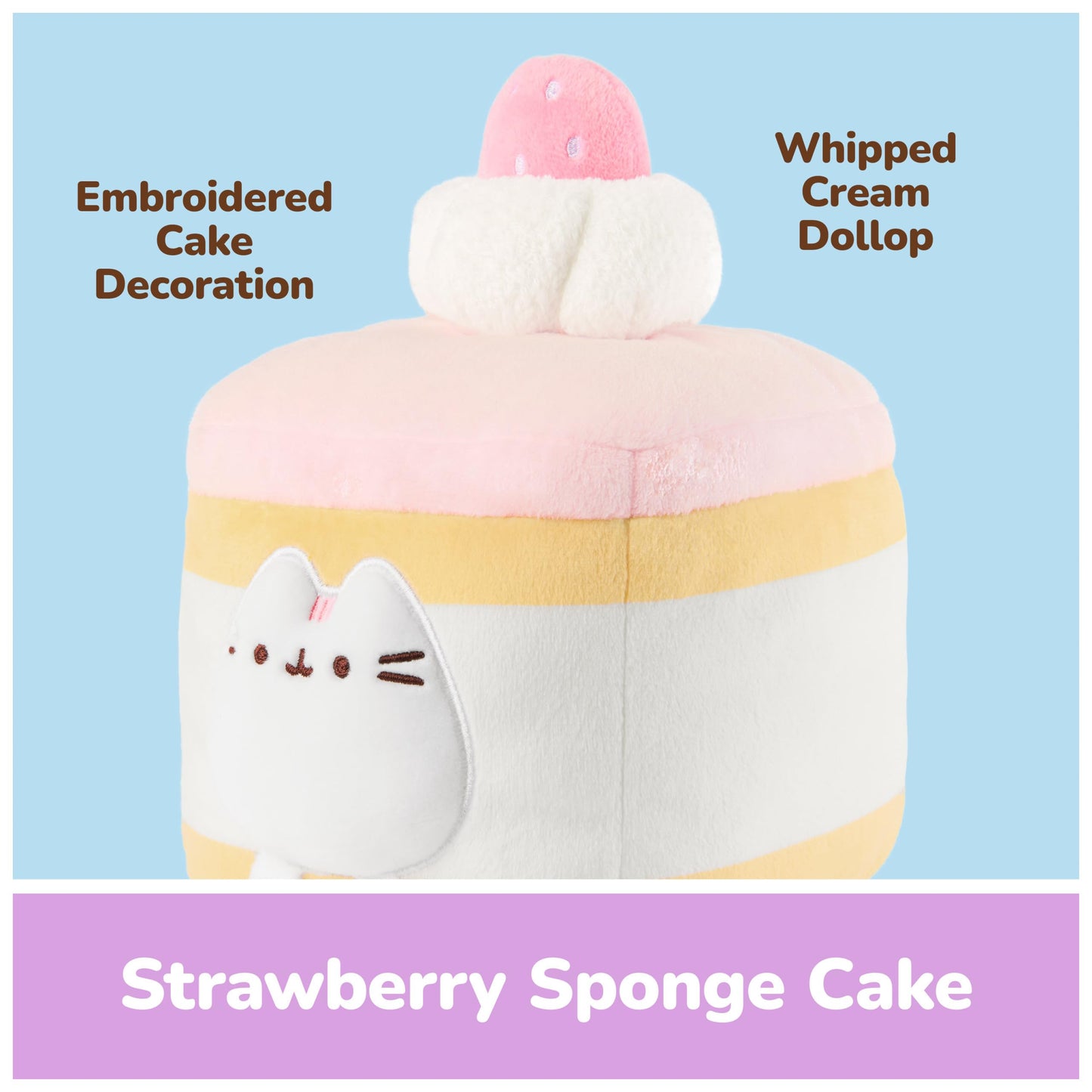 GUND Pusheen Strawberry Sponge Cake 6-Inch Plush Toy for Ages 8+