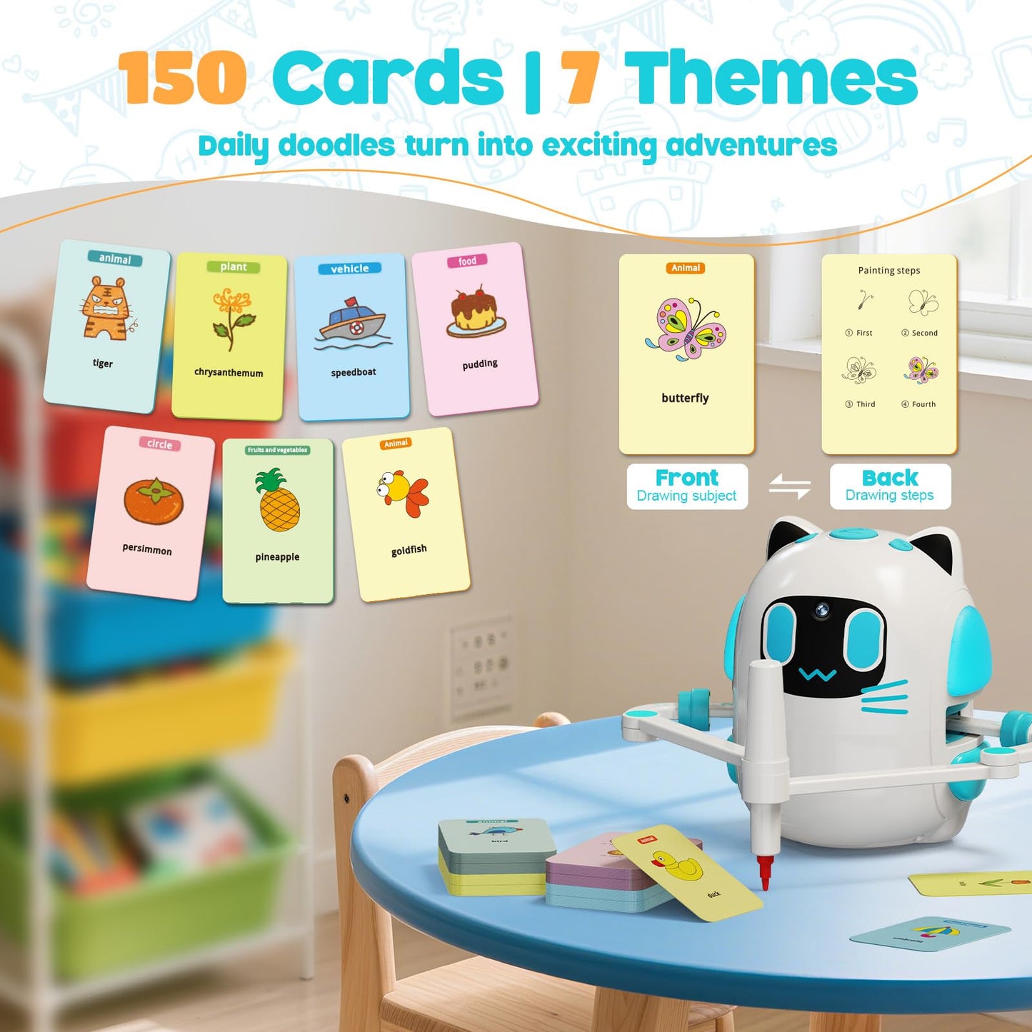 Drawing Robot for Kids with Camera Recognition, Smart Robot Drawing Machine