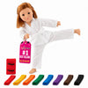 Emily Rose 18 Inch Doll Karate Outfit - 11 Pc Taekwondo Gi Set with Belts
