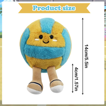 Timisea 8 Pcs Cute Volleyball Stuff Soft Sports Plush Keychain Gift,Volleyball Toys Gifts Soft Sports Balls for Kids Birthday and Volleyball Party