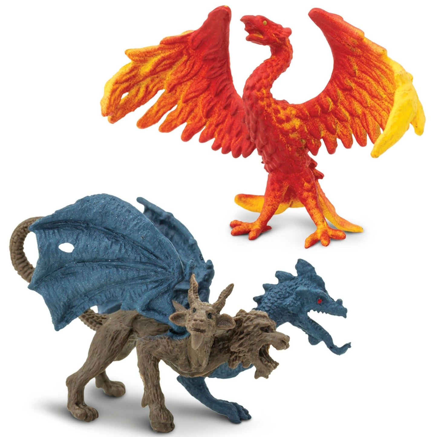 Safari Ltd. Mythical Realm TOOB - 8 Mini Figurines: Chimera, Griffin, Phoenix, Unicorn, Sea Dragon, Minotaur, Poseidon, & Mermaid - Mythology