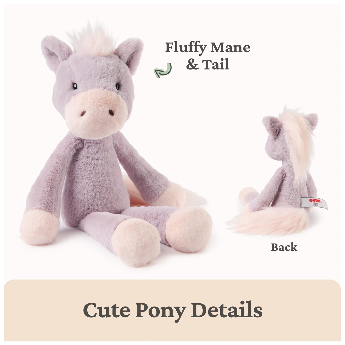 GUND Penni Pony Take-Along Friends 15-Inch Plush Toy for Ages 1+
