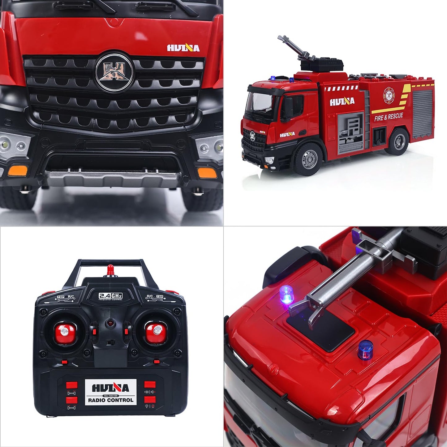 TOUCAN RC HOBBY HUINA 1/14 RC 2.4G 562 Box Water Sprayable Fire Truck Car Model Gift Battery for Ages 14+