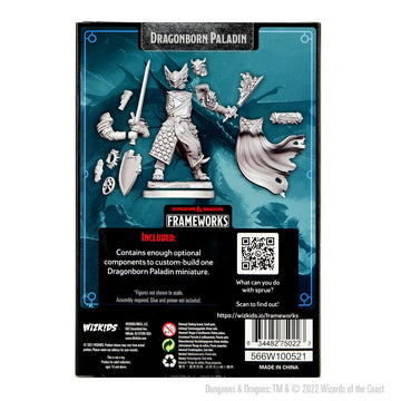 WizKids D&D Frameworks: Dragonborn Paladin Male - Unpainted and Unassembled