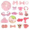 15 Pcs Miniature Pet Figure Accessories Set - Random Dress Clothes Bow Collar Food Drink for lps Shorthair Cat Collie Dachshund Cocker Spaniel