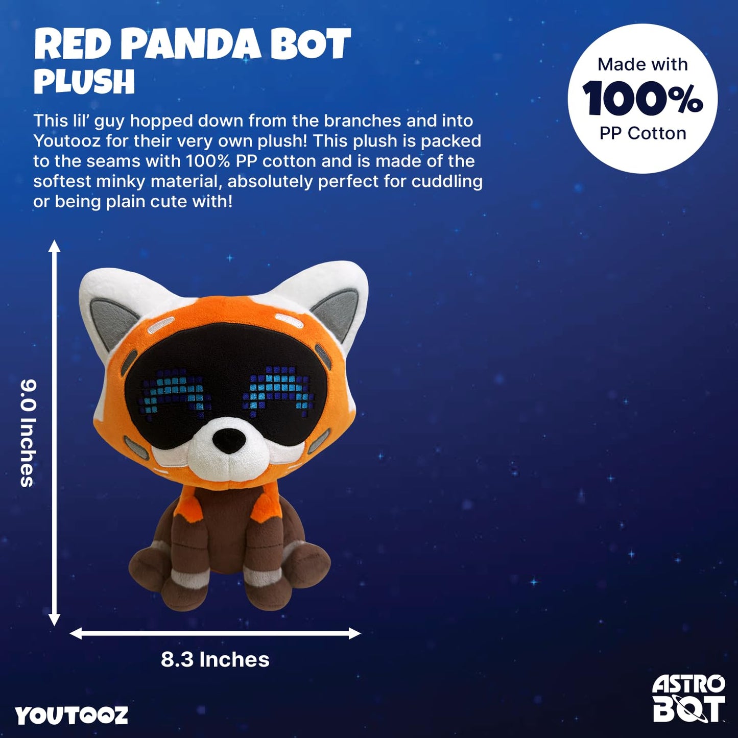Youtooz Red Panda Bot Plush, 9 Inch