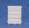 Dollhouse White Chest of Drawers Miniature 1:12 Wooden Bedroom Furniture