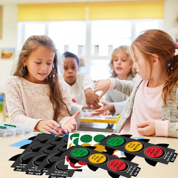 BLSUREFYX 24 Sets Traffic Light Craft Kit Christian Sunday School Bible Crafts Traffic Lamp Crafts Traffic Light Decoration for Kids Classroom