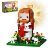 Jesus Building Block Set, The Shepherd God?Compatible with Lego Jesus Building Toy, Bible Story Jesus Figures with LED Light?Easter, Christmas