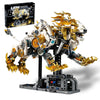 Mechanical Lion Building Set, Compatible with LEGO Animal Building Kit with Movable Gears and LED Light, Collectible Display Model for Adults & Teens