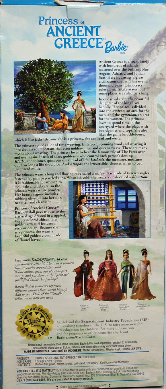 None Dolls of The World The Princess Collection: Princess of Ancient Greece Barbie