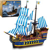 YESHIN Pirates Ship Model Building Blocks Kits, MOC Sailboat Model Construction Set to Build, Gift for Adult Collections Enthusiasts (2010+Pieces)