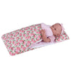 Rakki Dolli Baby Doll Sleeping Bag Set Sweet Dream Bed Dolls Sleepover Bag with Side Zipper (Pink Rose)