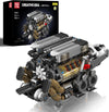 Mould King W16 Engine Building Blocks Set, Combustion Engine Model that Runs, Mini Engine Build Kit for Adults with Battery and Motor, Engineering