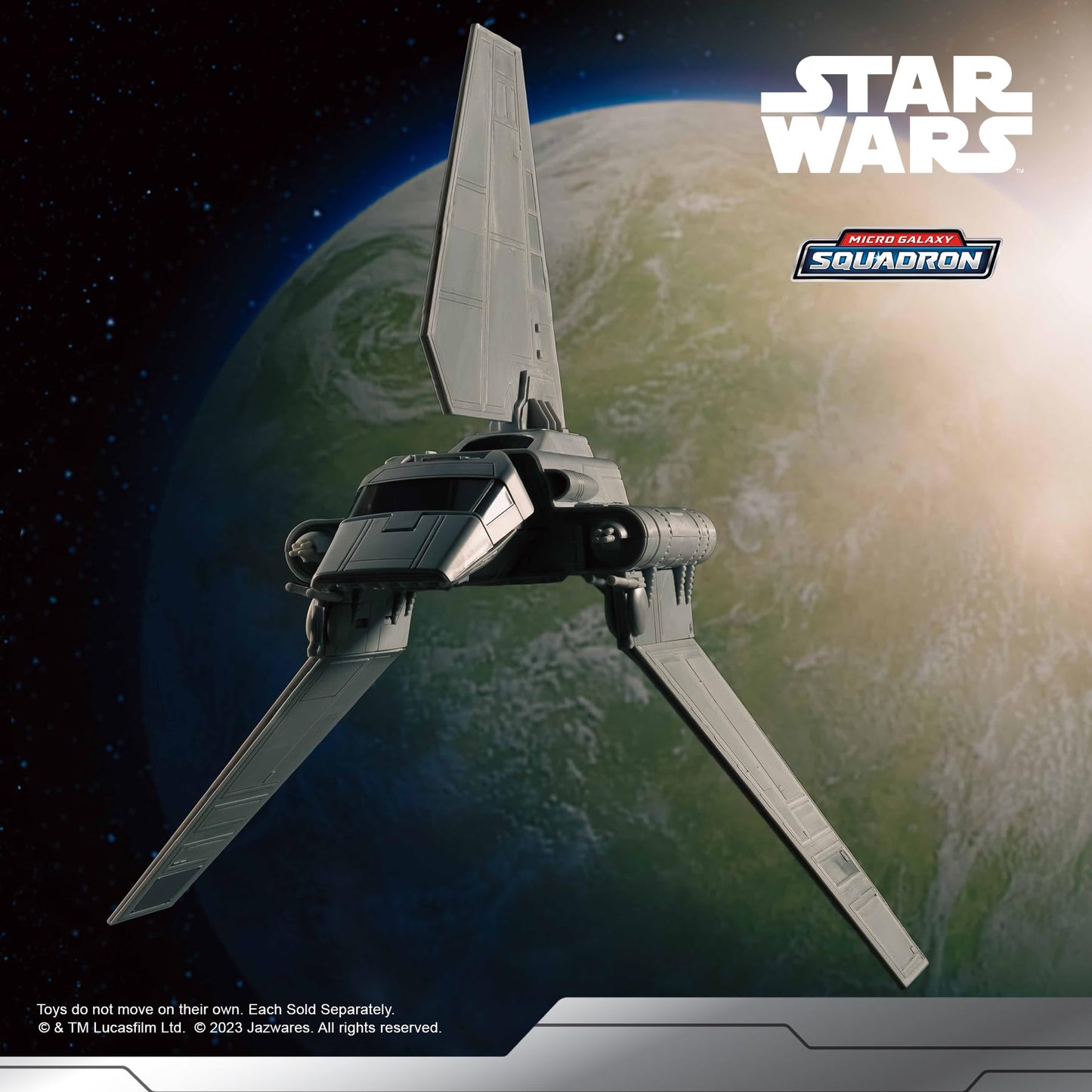Star Wars Micro Galaxy Squadron Imperial Shuttle - 7-Inch Starship Class Vehicle with Three 1-Inch Micro Figure Accessories