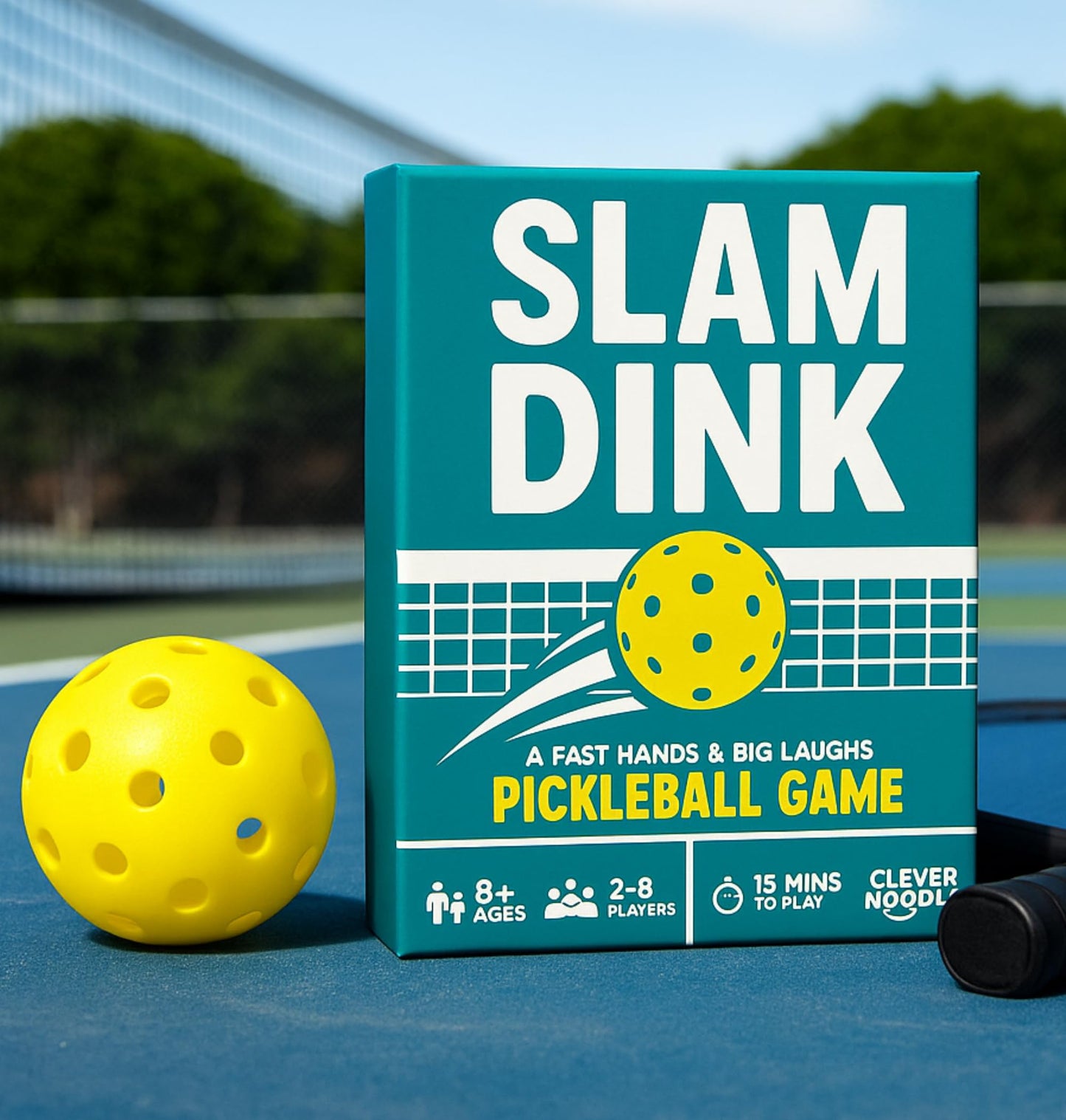 Clever Noodle Slam Dink I Pickleball Game I Pickle Ball Gift I A Hilarious Pickleball Card Game I Gifts for Pickleballers I Family Card Game