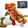 FOLKWEAVE Dinosaur Building Blocks Set, 630 Pieces STEM Learning Toy, Poseable and Movable T-Rex Model, Educational Gift for Kids Ages 6-12, No
