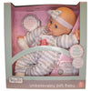 Goldberger Baby's First 19" Unbelievably Soft Baby Doll in Gray Striped PJs. Patented "Air Pillow" Tummy - Super Light and Huggable - For Toddlers 2