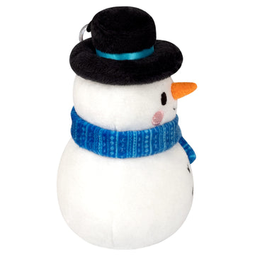 Squishable - Micro Cute Snowman - Holiday Collection - 4.5 in - Soft Toy Collectible Stuffed Animal - Metal Keychain Backpack Clip