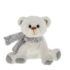 Enesco Kalidou Holiday Teddy Bear with Scarf Plush Stuffed Animal, 8.67 Inch, White