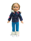 American Fashion World Blue Snowflake Pants Set for 14-Inch Dolls | Premium Quality & Trendy Design
