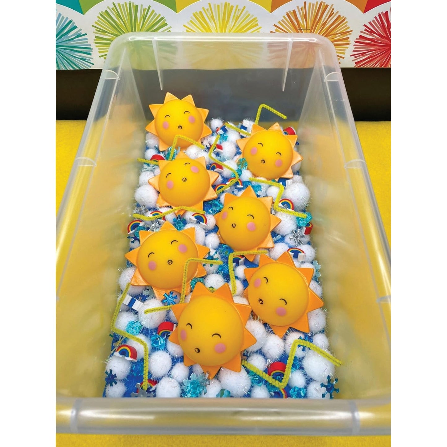 Fun Express You Are My Sunshine Squirts Bath Toys for Kids Ages 1-3 - Baby Bath Toys 12 Pack Bulk Party Favors for Toddler Birthday | Pool Toys Water