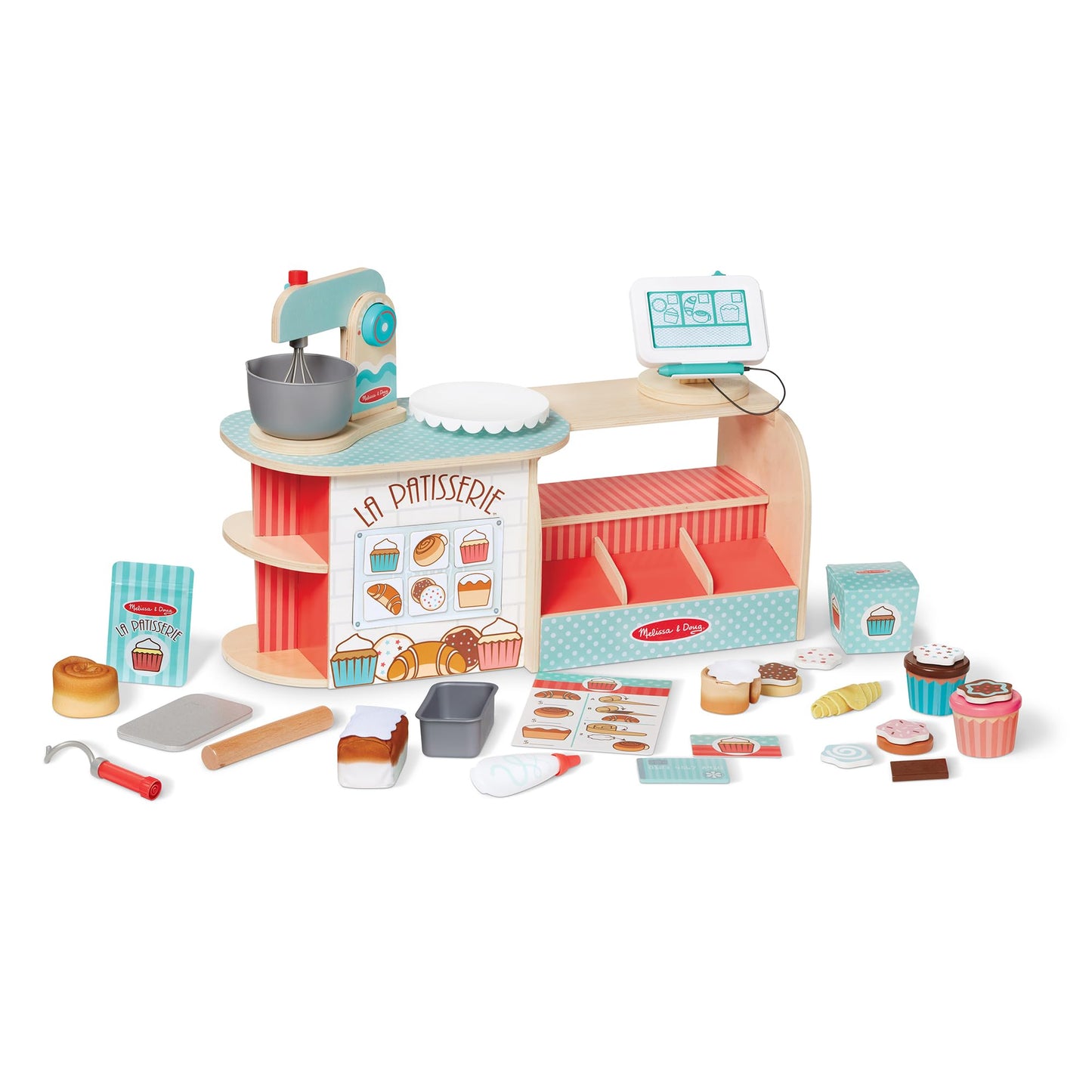 Melissa & Doug Wooden La Patisserie Bakery (39 Pieces) - FSC Certified