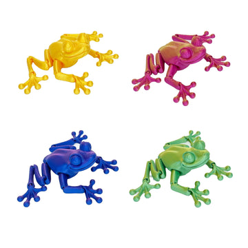 YOUNEEDFUL 2025 3D Printed Frog Model Cute New 3D Printed Animal Model Lifelike Office Supplies Creative Decoration (Green)
