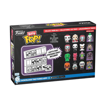 Funko Bitty Pop the Nightmare Before Christmas - Pumpkin Jack 4PK - Pumpkin King, Mayor (Frowning), Barrel and A Surprise Mystery Mini Figure - 0.9